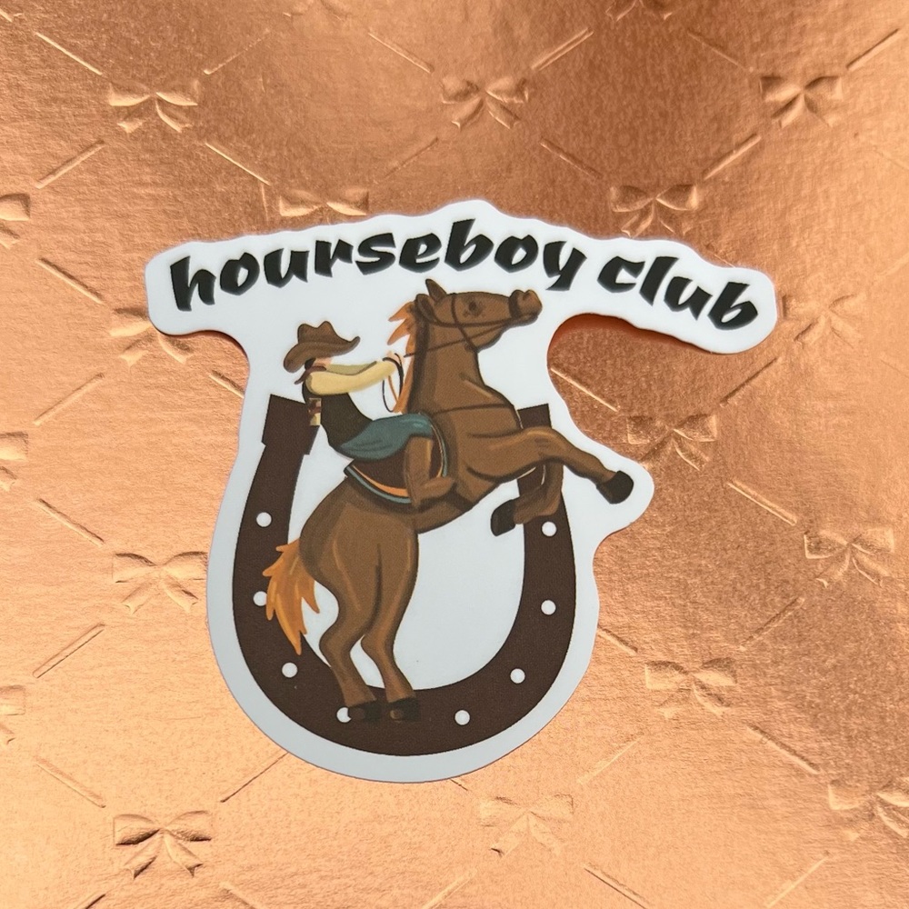 Hourseboy Club Cowboy Equestrian Horse Single Waterproof Sticker